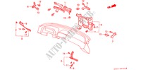 SUPORTES INSTRUMENTOS(LH) para Honda LEGEND V6 2.7I 4 portas automática de 4 velocidades 1990