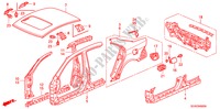 PAINEIS EXTERIOR/PAINEL TRASEIRO para Honda ACCORD 2.0 SPORT SE 4 portas 5 velocidades manuais 2008