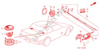 ANTENA RADIO/ALTIFALANTE para Honda PRELUDE EX 2 portas automática de 4 velocidades 1985