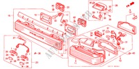 LUZ TRASEIRA/LUZ TRASEIRA(2) para Honda PRELUDE 2.0I-16 4WS 2 portas automática de 4 velocidades 1990