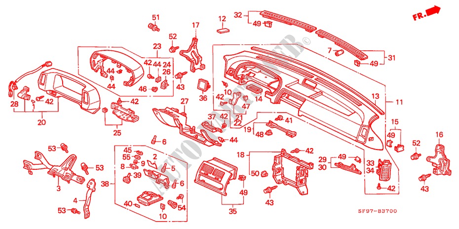 PAINEL INSTRUMENTOS(1) para Honda PRELUDE 2.0I-16 4WS 2 portas 5 velocidades manuais 1991