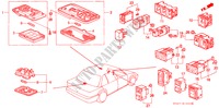 LUZ INTERIOR/INTERRUPTORES para Honda CIVIC 1.6I-4WD 4 portas 5 velocidades manuais 1991