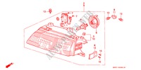 FAROL(2) para Honda CIVIC SHUTTLE 1.6I-4WD 5 portas automática de 4 velocidades 1990