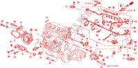 CABLAGEM MOTOR/ABRACADEIRA para Honda CIVIC SHUTTLE 1.6I-4WD 5 portas automática de 4 velocidades 1995