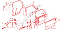 PAINEL PORTA TRASEIRA para Honda CIVIC SHUTTLE 1.6I-4WD 5 portas automática de 4 velocidades 1995