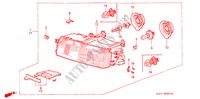 FAROL(2) para Honda ACCORD EX 4 portas automática de 4 velocidades 1988