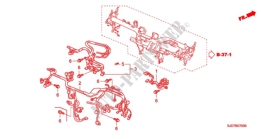CABLAGEM(2) (D.) para Honda FR-V 1.8 SE 5 portas automática de 5 velocidades 2007