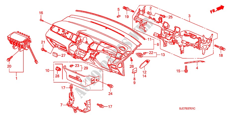 PAINEL INSTRUMENTOS(D.) para Honda FR-V 1.8 SE 5 portas automática de 5 velocidades 2007