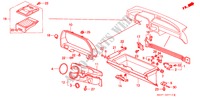 GUARNICAO PAINEL INSTRU.(LH) para Honda CONCERTO 1.6I 5 portas 5 velocidades manuais 1991