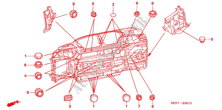 OLHAL(INFERIOR) para Honda CR-V DIESEL SE 5 portas 6 velocidades manuais 2005