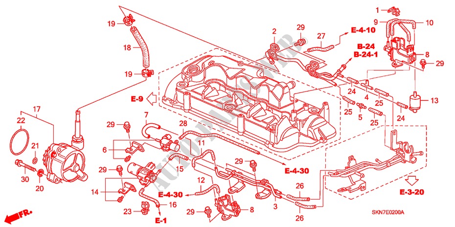 TUBO METALICO INSTALACAO/BOMBA DE VACUO para Honda CR-V DIESEL SE 5 portas 6 velocidades manuais 2005