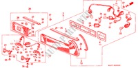 LUZ TRASEIRA(EXCEPTO KU) para Honda NSX NSX 2 portas automática de 4 velocidades 1992