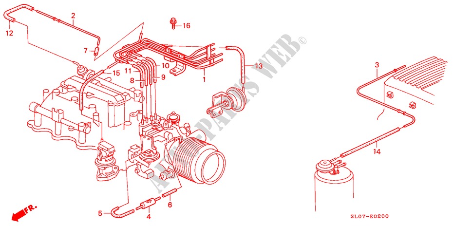 TUBO METALICO INSTALACAO/TUBAGEM para Honda NSX NSX 2 portas 5 velocidades manuais 1991