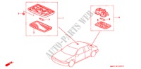 LUZ INTERIOR para Honda ACCORD 2.2I 4 portas automática de 4 velocidades 1990