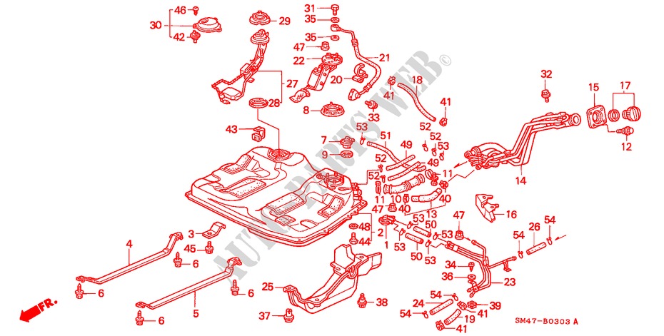 DEPOSITO COMBUSTIVEL(PGM FI)(4WS) para Honda ACCORD 2.2I 4 portas automática de 4 velocidades 1990