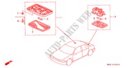 LUZ INTERIOR para Honda ACCORD 2.0I 4 portas automática de 4 velocidades 1992