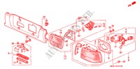 LUZ TRASEIRA para Honda ACCORD 2.0I 4 portas automática de 4 velocidades 1992