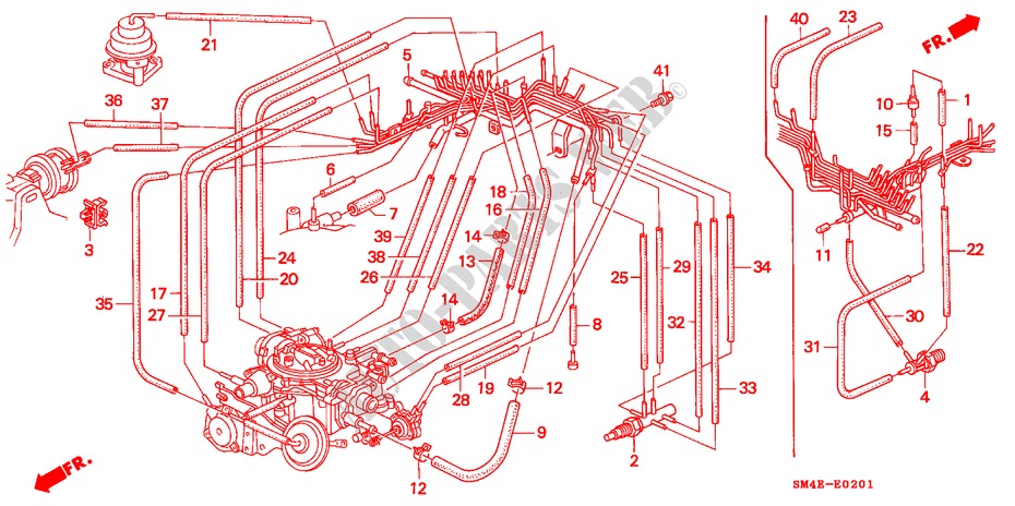 TUBO METALICO INSTALACAO/TUBAGEM(2) para Honda ACCORD 2.0 4 portas automática de 4 velocidades 1992