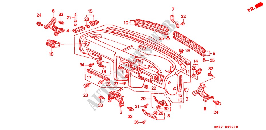 PAINEL INSTRUMENTOS(D.) para Honda ACCORD WAGON 2.2LXI 5 portas automática de 4 velocidades 1993