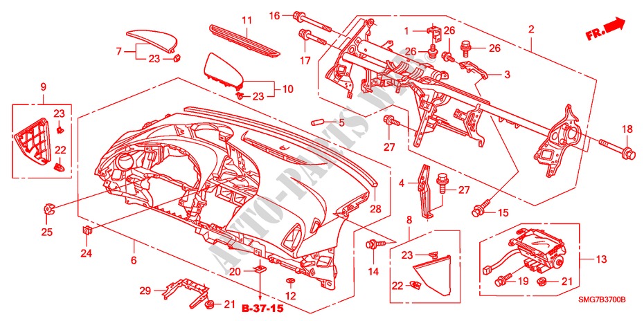 PAINEL INSTRUMENTOS(LH) para Honda CIVIC 1.8 SPORT 5 portas transmissão inteligente 2006