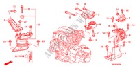 APOIOS MOTOR(1.4L) para Honda CIVIC 1.4 COMFORT 5 portas transmissão inteligente 2009