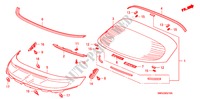 VIDRO TRASEIRO para Honda CIVIC 1.8 EXECUTIVE 5 portas 6 velocidades manuais 2009