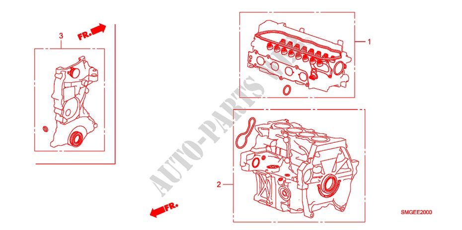 KIT JUNTAS(1.4L) para Honda CIVIC 1.4 GT 5 portas transmissão inteligente 2010