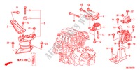 APOIOS MOTOR(1.4L) para Honda CIVIC 1.4COMFORT 5 portas 6 velocidades manuais 2011