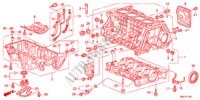 BLOCO CILINDROS/CARTER OLEO(1.8L) para Honda CIVIC 1.8S 5 portas automática de 5 velocidades 2011