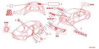 EMBLEMAS/ETIQUETAS CUIDADO para Honda CIVIC 1.8S 5 portas automática de 5 velocidades 2011