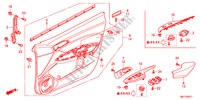 FORRO PORTA FRENTE(D.) para Honda CIVIC 1.4GT 5 portas transmissão inteligente 2011