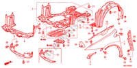 GUARDA LAMAS FRENTE para Honda CIVIC 1.4GT 5 portas transmissão inteligente 2011