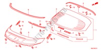 VIDRO TRASEIRO para Honda CIVIC 1.8S 5 portas automática de 5 velocidades 2011