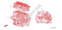 CONJ. MOTOR/ CONJ. CAIXA VELOCIDADES(1.4L) para Honda CIVIC 1.4 TYPE S 3 portas 6 velocidades manuais 2009