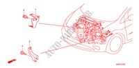 ESTEIO DO ARNES DO MOTOR(1.4L) (1.8L) (2.0L) para Honda CIVIC 2.0 TYPE R 3 portas 6 velocidades manuais 2009