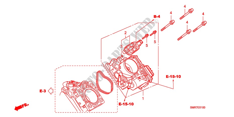 CORPO ACELERADOR(1.8L) para Honda CIVIC 1.8 BASE 3 portas 6 velocidades manuais 2007