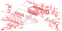 COLECTOR ADMISSAO(1.4L) para Honda CIVIC 1.4 TYPE-S 3 portas transmissão inteligente 2011