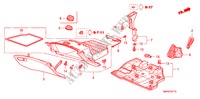 GUARNICAO PAINEL INSTRU.(LH)(LADO PASSAGEIRO) para Honda CIVIC 1.4 TYPE-S 3 portas 6 velocidades manuais 2011