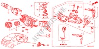 INTERRUPTOR COMBINADO(D.) para Honda CIVIC 1.4 BASE 3 portas transmissão inteligente 2010