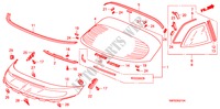 VIDRO TRASEIRO/VIDRO QUARTO para Honda CIVIC 1.8 TYPE-S    PLUS 3 portas transmissão inteligente 2010