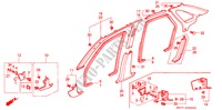 GUARNICAO PILAR para Honda ACCORD 1.8IS 4 portas automática de 4 velocidades 1996