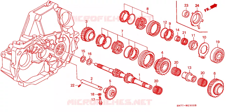 VEIO PRIMARIO Honda  ACCORD 1994 2.0 IS 5 velocidades manuais 