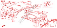 FORRO TECTO para Honda CIVIC 1.8 VXI 4 portas automática de 5 velocidades 2010