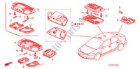 LUZ INTERIOR para Honda CIVIC HYBRID MX 4 portas totalmente automática CVT 2011