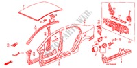 PAINEIS EXTERIOR/PAINEL TRASEIRO para Honda CIVIC HYBRID MX 4 portas totalmente automática CVT 2010