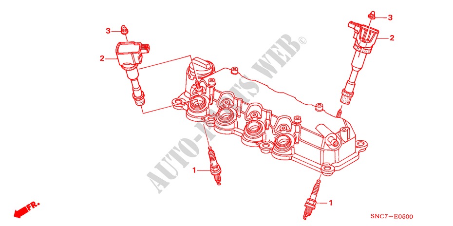 BOBINA SUPERIOR DA VELA/BUJAO para Honda CIVIC HYBRID MXB 4 portas totalmente automática CVT 2011