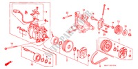 AR CONDICIONADO (COMPRESSOR)(HADSYS) para Honda CIVIC CRX ESI 2 portas 5 velocidades manuais 1997