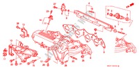 COLECTOR ADMISSAO(DOHC) para Honda CIVIC CRX VTI 2 portas 5 velocidades manuais 1993