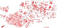 CABLAGEM MOTOR/ABRACADEIRA(SOHC,SOHC VTEC) para Honda CIVIC LSI 3 portas automática de 4 velocidades 1993