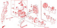 AR CONDICIONADO (COMPRESSOR)(HADSYS) para Honda PRELUDE 2.3I 2 portas automática de 4 velocidades 1994